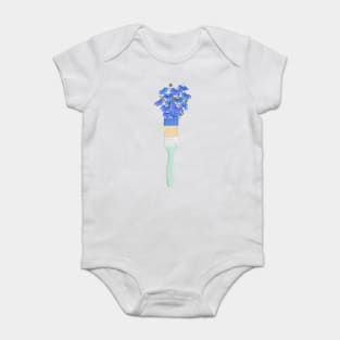 Floral paint brush Baby Bodysuit